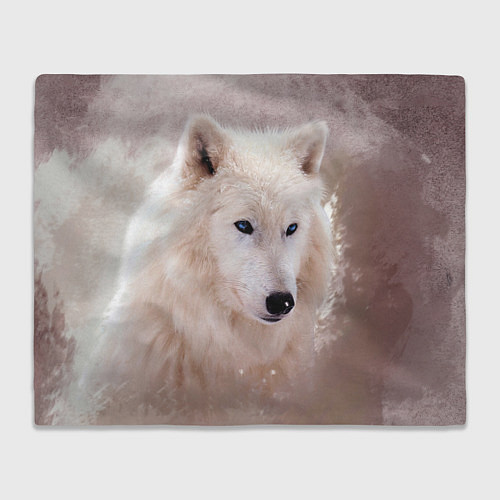 Плед Белый зимний волк / 3D-Велсофт – фото 1