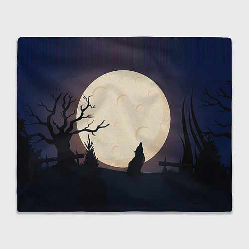 Плед Волчица и луна / 3D-Велсофт – фото 1