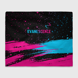 Плед флисовый Evanescence - neon gradient: символ сверху, цвет: 3D-велсофт