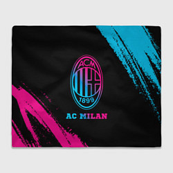 Плед флисовый AC Milan - neon gradient, цвет: 3D-велсофт
