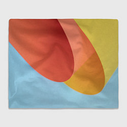 Плед флисовый Абстрактные разноцветные листы, цвет: 3D-велсофт
