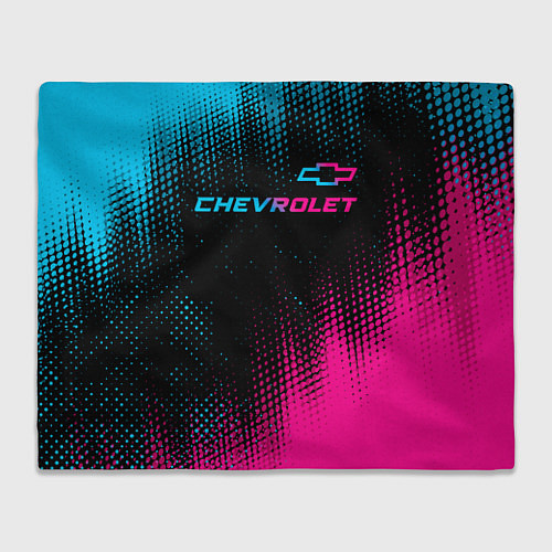 Плед Chevrolet - neon gradient: символ сверху / 3D-Велсофт – фото 1