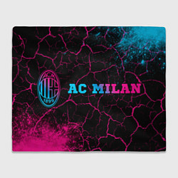 Плед AC Milan - neon gradient: надпись и символ