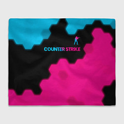 Плед Counter Strike - neon gradient: символ сверху