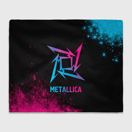 Плед Metallica - neon gradient / 3D-Велсофт – фото 1