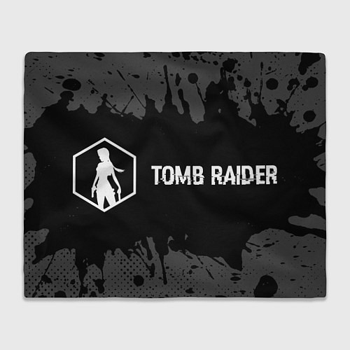 Плед Tomb Raider glitch на темном фоне: надпись и симво / 3D-Велсофт – фото 1