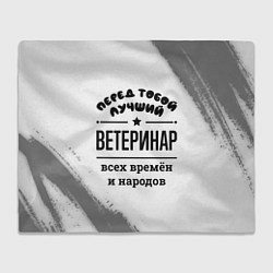 Плед флисовый Лучший ветеринар - всех времён и народов, цвет: 3D-велсофт