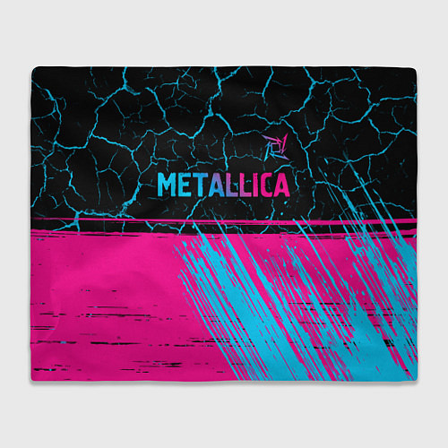 Плед Metallica - neon gradient: символ сверху / 3D-Велсофт – фото 1