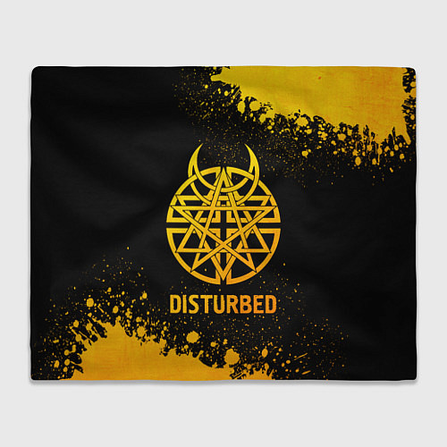 Плед Disturbed - gold gradient / 3D-Велсофт – фото 1