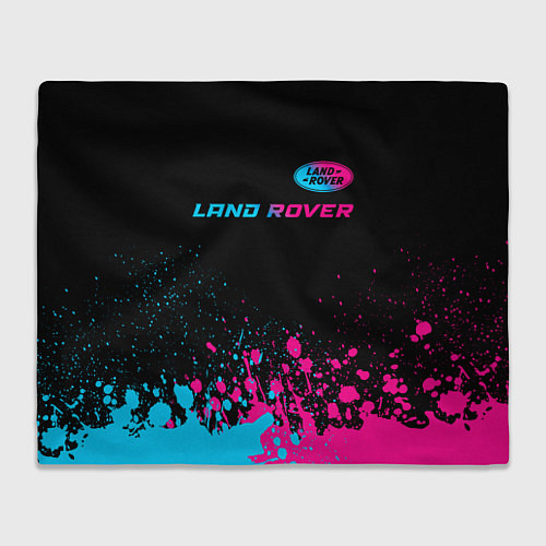 Плед Land Rover - neon gradient: символ сверху / 3D-Велсофт – фото 1