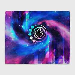 Плед флисовый Blink 182 неоновый космос, цвет: 3D-велсофт