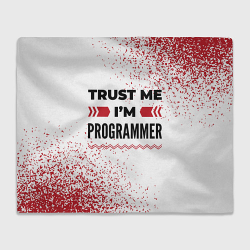 Плед Trust me Im programmer white / 3D-Велсофт – фото 1