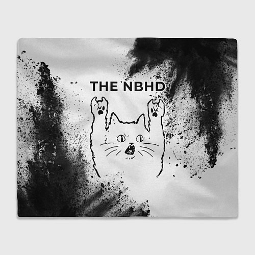 Плед The Neighbourhood рок кот на светлом фоне / 3D-Велсофт – фото 1