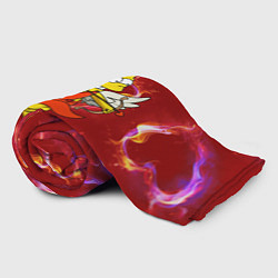 Плед флисовый Барт Симпсон стреляет из лука в сердце, цвет: 3D-велсофт — фото 2