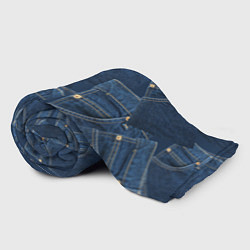 Плед флисовый Джинсовка jeans, цвет: 3D-велсофт — фото 2