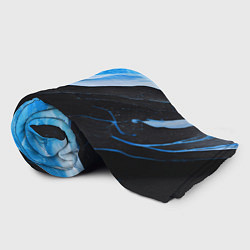 Плед флисовый Тёмно-синий мрамор, цвет: 3D-велсофт — фото 2