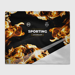 Плед флисовый Sporting legendary sport fire, цвет: 3D-велсофт