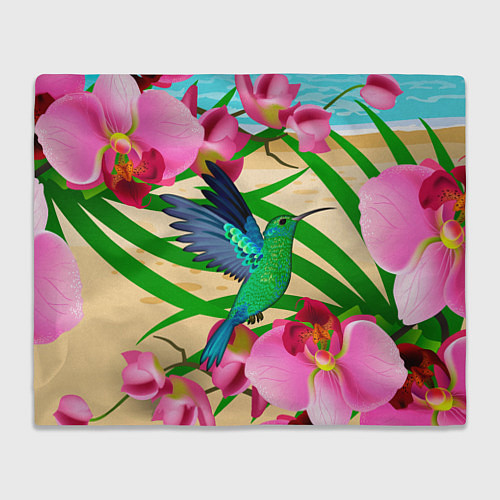 Плед Колибри и орхидеи / 3D-Велсофт – фото 1
