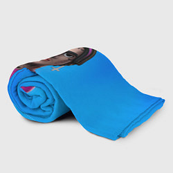 Плед флисовый Lil Peep На Синем Фоне, цвет: 3D-велсофт — фото 2
