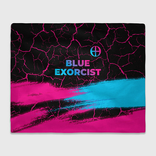 Плед Blue Exorcist - neon gradient: символ сверху / 3D-Велсофт – фото 1
