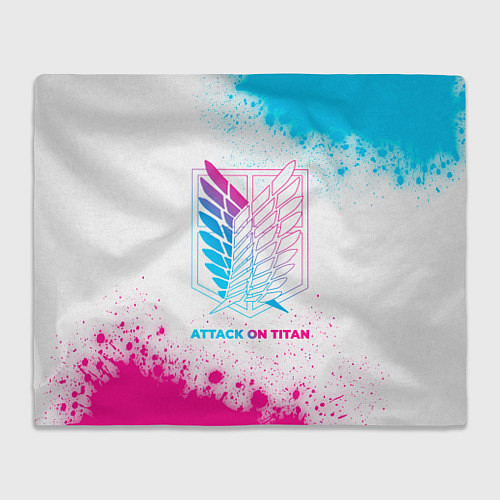 Плед Attack on Titan neon gradient style / 3D-Велсофт – фото 1