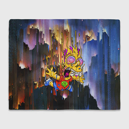 Плед Барт Симпсон, свободное падение - стилизация / 3D-Велсофт – фото 1