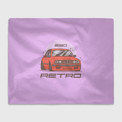 Плед флисовый BMW e30 - retro, цвет: 3D-велсофт