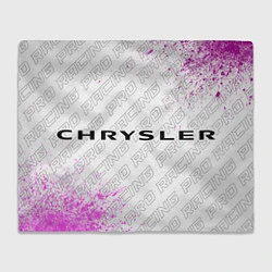 Плед флисовый Chrysler pro racing: надпись и символ, цвет: 3D-велсофт