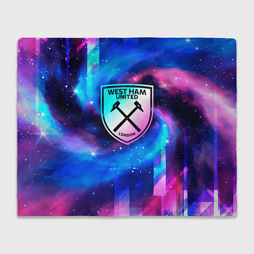 Плед West Ham неоновый космос / 3D-Велсофт – фото 1