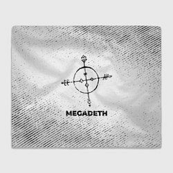 Плед Megadeth с потертостями на светлом фоне