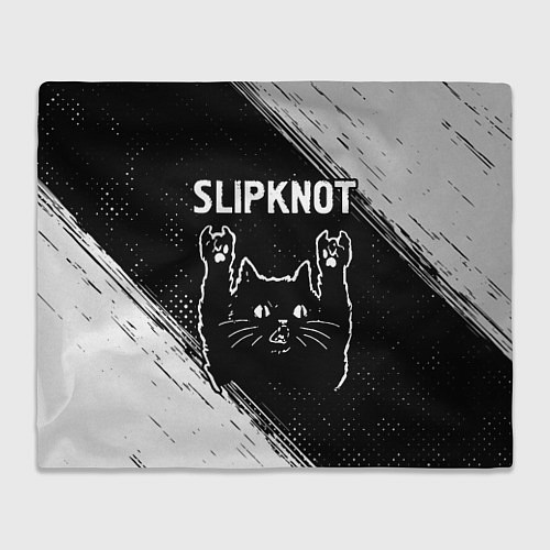 Плед Группа Slipknot и рок кот / 3D-Велсофт – фото 1
