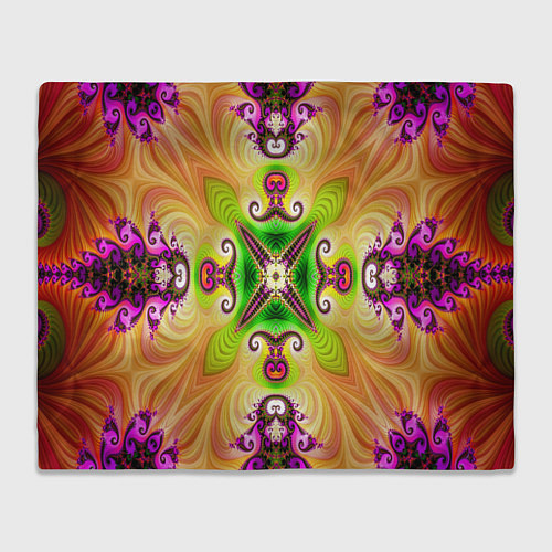 Плед Яркий фрактальный узор / 3D-Велсофт – фото 1