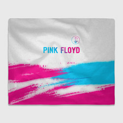 Плед Pink Floyd neon gradient style: символ сверху