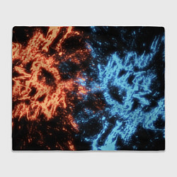 Плед флисовый Fire and Water Огонь и вода, цвет: 3D-велсофт