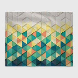 Плед флисовый Мозаичный градиент, цвет: 3D-велсофт