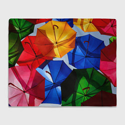 Плед флисовый Разноцветные зонтики, цвет: 3D-велсофт