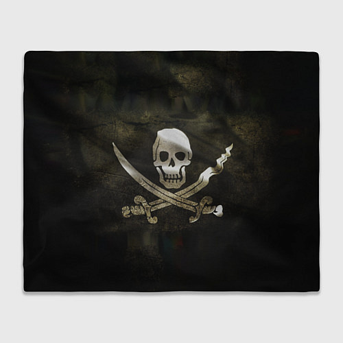 Плед Пиратский флаг - череп с ножами / 3D-Велсофт – фото 1