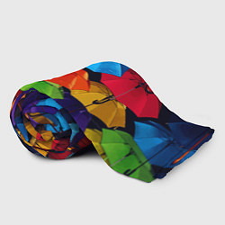 Плед флисовый Разноцветные зонтики - композиция, цвет: 3D-велсофт — фото 2