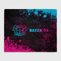 Плед Bayer 04 - neon gradient: надпись и символ