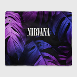 Плед флисовый Nirvana neon monstera, цвет: 3D-велсофт
