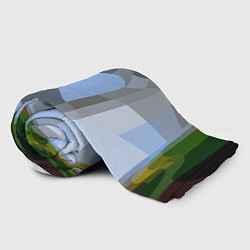 Плед флисовый Абстракт мозаика графический узор, цвет: 3D-велсофт — фото 2
