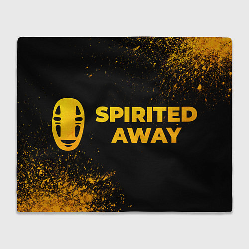 Плед Spirited Away - gold gradient: надпись и символ / 3D-Велсофт – фото 1