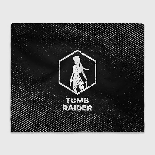 Плед Tomb Raider с потертостями на темном фоне / 3D-Велсофт – фото 1