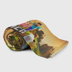 Плед флисовый Алиса Minecraft, цвет: 3D-велсофт — фото 2