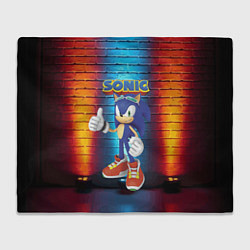 Плед флисовый Sonic - Hedgehog - Video game - жест, цвет: 3D-велсофт