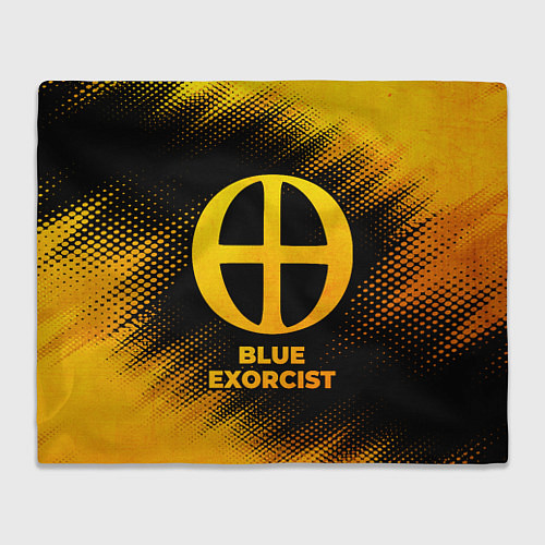Плед Blue Exorcist - gold gradient / 3D-Велсофт – фото 1