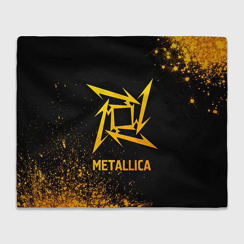 Плед Metallica - gold gradient / 3D-Велсофт – фото 1