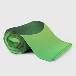 Плед флисовый Зелёные абстрактные волны, цвет: 3D-велсофт — фото 2