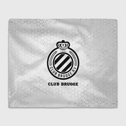 Плед флисовый Club Brugge sport на светлом фоне, цвет: 3D-велсофт