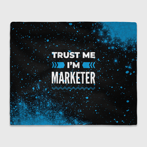 Плед Trust me Im marketer dark / 3D-Велсофт – фото 1